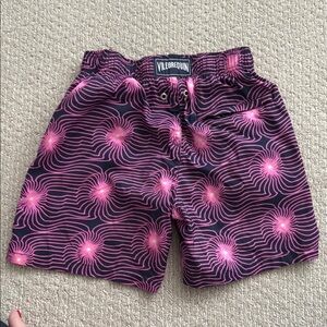 Pink and navy Patterned Swim Shorts- Vilebrequin